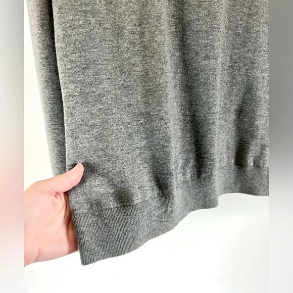 Lafayette 148 New York Grey 100% Wool Pullover Knit Sweater Size Medium - Picture 5 of 9